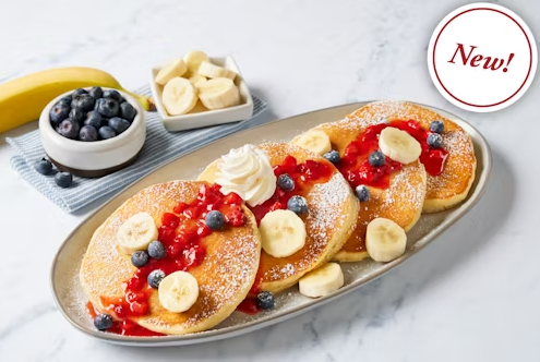 RED, WHITE & BLUEBERRY HOTCAKES